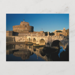 Italien, Rom, Castel Sant'Angelo und Fluss Postkarte