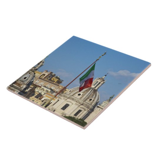 Italien, Rom. Italienische Flagge Fliese (Seite)
