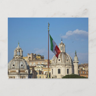 Italien, Rom. Italienische Flagge Postkarte
