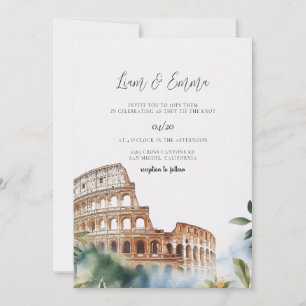Italien Rom Landschaft Destination Wedding Einladung