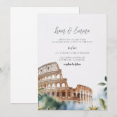 Italien Rom Landschaft Destination Wedding Einladung (Vorne/Hinten)