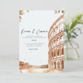 Italien Rom Landschaft Einladung Hochzeit (Stehend Vorderseite)