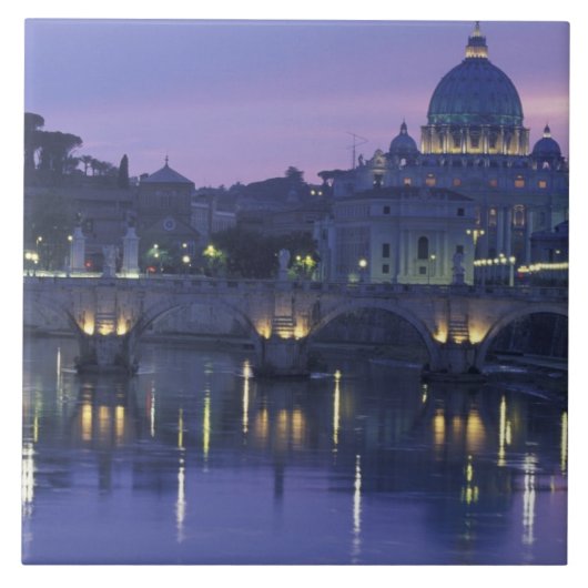 Italien, Rom St. Peter und Ponte Sant Angelo, Fliese (Vorderseite)