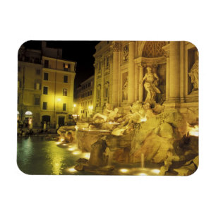 Italien, Rom. Trevi-Brunnen bei Nacht. Magnet