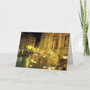 Italien, Rom. Trevi-Brunnen in der Nacht. Karte