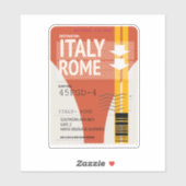 Italien - Rom - Urlaubskarte Aufkleber (Blatt)
