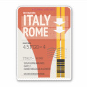 Italien - Rom - Urlaubskarte Aufkleber (Vorderseite)