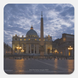 Italien, Rom, Vatikanstadt, St Peter Basilika Quadratischer Aufkleber