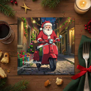 Italien Rom Weihnachtsmann Vespa Weihnachten