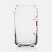 Italien - Rote LIEBE Personalisiert Dosenglas (Rechts)