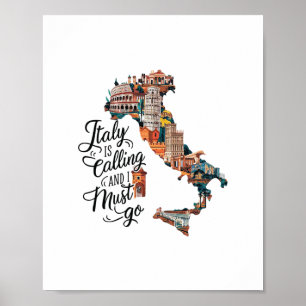 Italien ruft und ich muss gehen - Italien Urlaub T Poster