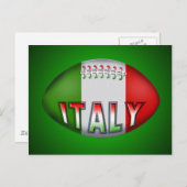 Italien Rugby Ball Postkarte (Vorne/Hinten)