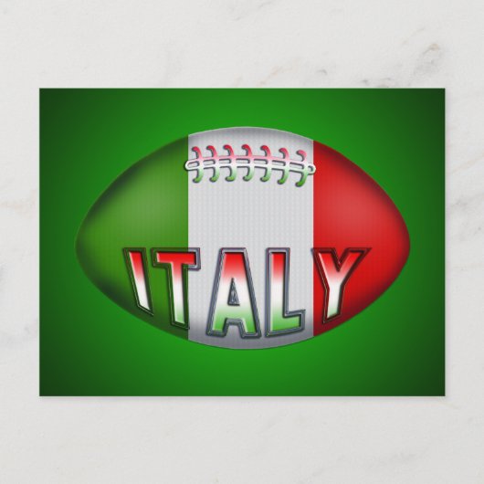 Italien Rugby Ball Postkarte (Vorderseite)