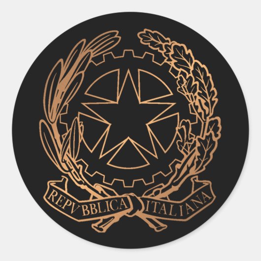Italien Runder Aufkleber (Vorderseite)