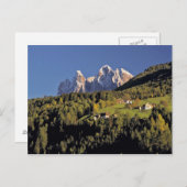 Italien, San Pietro. Die Odle-Fraktion scheint Postkarte (Vorne/Hinten)