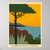 Italien San Remo Vintage Travel Poster (Vorne)