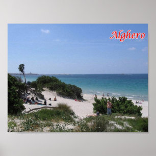 Italien - Sardinien - Alghero - Strand - Poster
