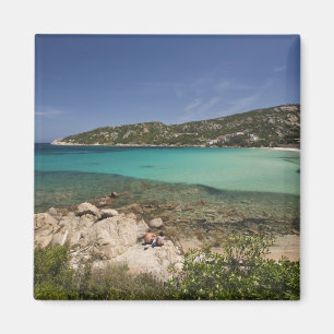 Italien, Sardinien, Baja Sardinia. Resort Strand. Magnet