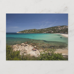 Italien, Sardinien, Baja Sardinia. Resort Strand. Postkarte