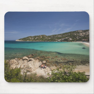 Italien, Sardinien, Baja Sardinien. Resortstrand. Mousepad
