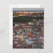 Italien, Sardinien, Bosa. Aussicht auf die Stadt v Postkarte (Vorne/Hinten)