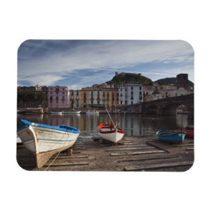 Italien, Sardinien, Bosa. Fluss Temo und Ponte Magnet