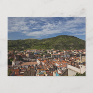 Italien, Sardinien, Bosa. Stadtansicht von Castell Postkarte