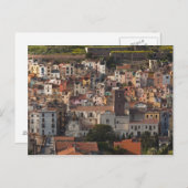 Italien, Sardinien, Bosa. Stadtblick mit Castello Postkarte (Vorne/Hinten)