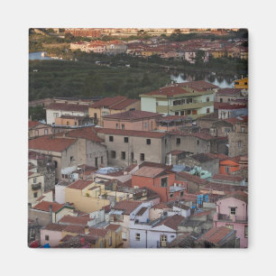 Italien, Sardinien, Bosa. Stadtblick von Castello Magnet