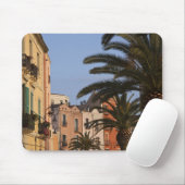 Italien, Sardinien, Cagliari. Gebäude und Palmen Mousepad (Mit Mouse)