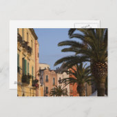 Italien, Sardinien, Cagliari. Gebäude und Palmen Postkarte (Vorne/Hinten)