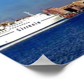 Italien - Sardinien - Cagliari - Hafen - Poster (Ecke)