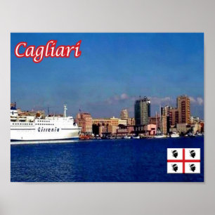 Italien - Sardinien - Cagliari - Hafen - Poster