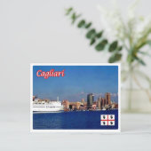 Italien - Sardinien - Cagliari - Hafen - Postkarte (Stehend Vorderseite)
