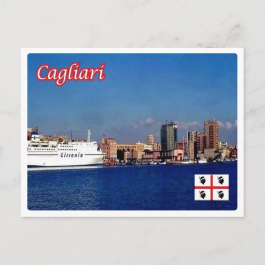 Italien - Sardinien - Cagliari - Hafen - Postkarte (Vorderseite)