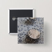 Italien, Sardinien, Castelsardo. Tische im Café. Button (Vorne & Hinten)