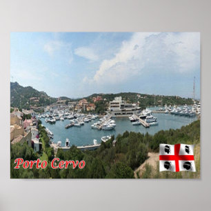 Italien - Sardinien - Porto Cervo - Hafen - Poster
