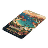 Italien Sardinien Postkarte Magnet (Linke Seite)