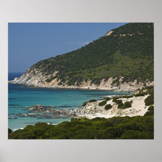 Italien, Sardinien, Solanas. Beach. Poster (Vorne)