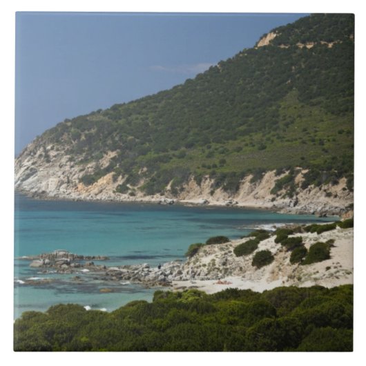 Italien, Sardinien, Solanas. Strand. Fliese (Vorderseite)