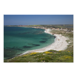 Italien, Sardinien, Tharros. Aussicht von der Fotodruck