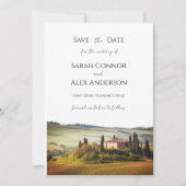 Italien Save the Date, Toskana Hochzeit Einladung (Vorderseite)