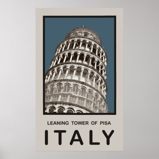 Italien Schiefer Turm von Pisa Poster (Vorne)