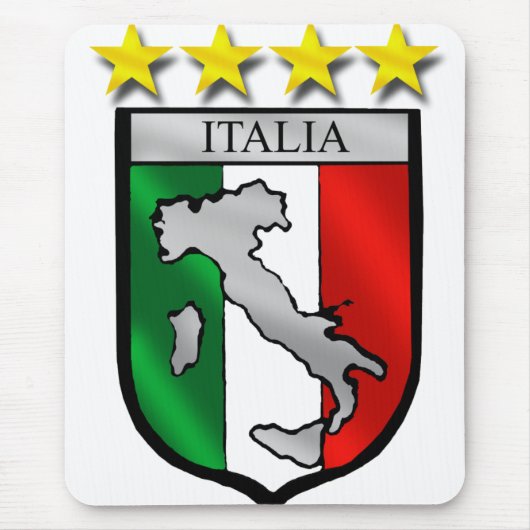 Italien-Schild Italien-Flaggenitalien-Karte Mousepad (Vorne)