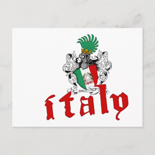 Italien Schildkarte Postkarte (Vorderseite)