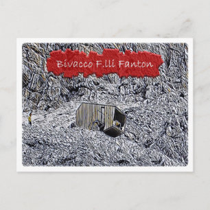 Italien Schutzhütte Bivacco F.lli Fanton - Dolomit Postkarte