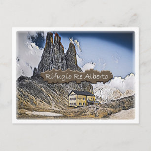 Italien - Schutzhütte Re Alberto - Dolomiti - Postkarte
