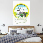 Italien Scooter Reiselogo Leinwanddruck (Insitu (Schlafzimmer))