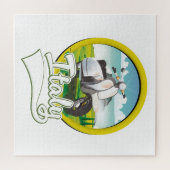 Italien Scooter Reiselogo Puzzle (Horizontal)