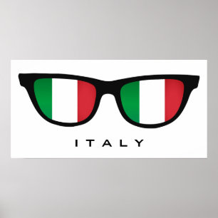 Italien Shades Custom Text & Color Poster